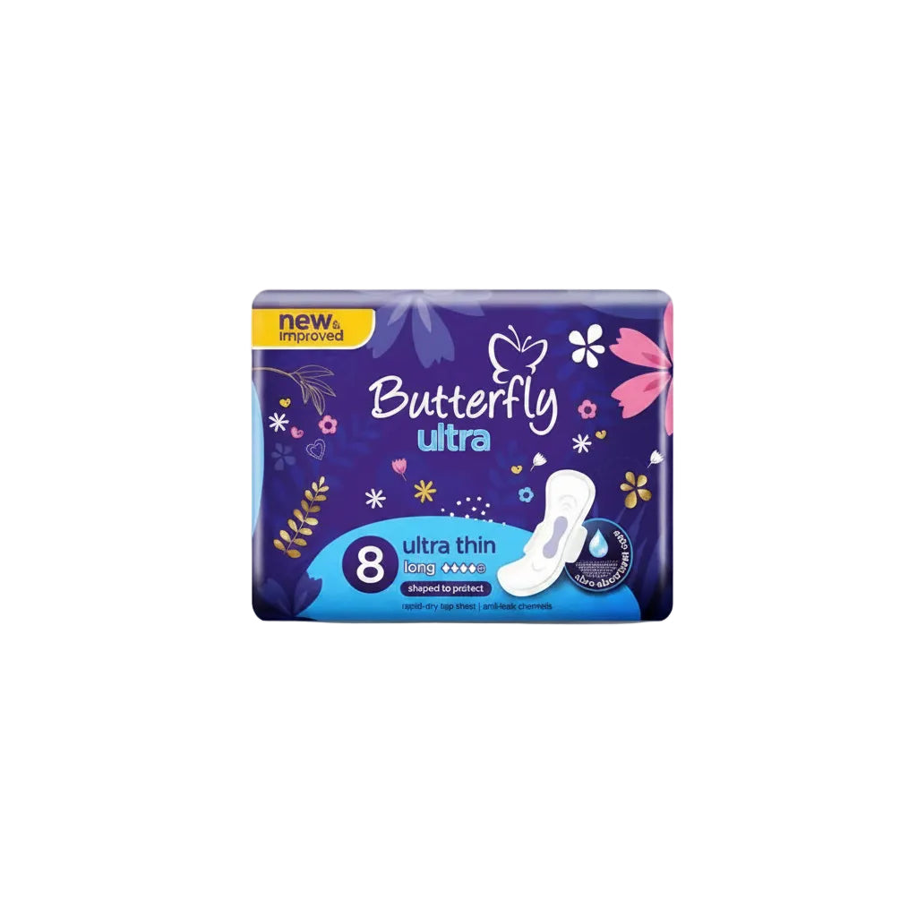 BUTTERFLY ULTRA THIN LONG 8 PADS