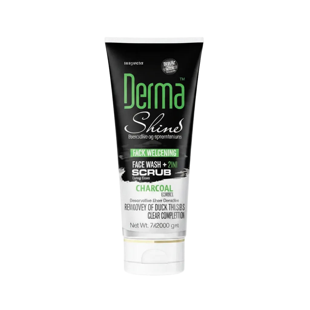 DERMA SHINE CHARCOAL 2IN1 SCRUB 200GM