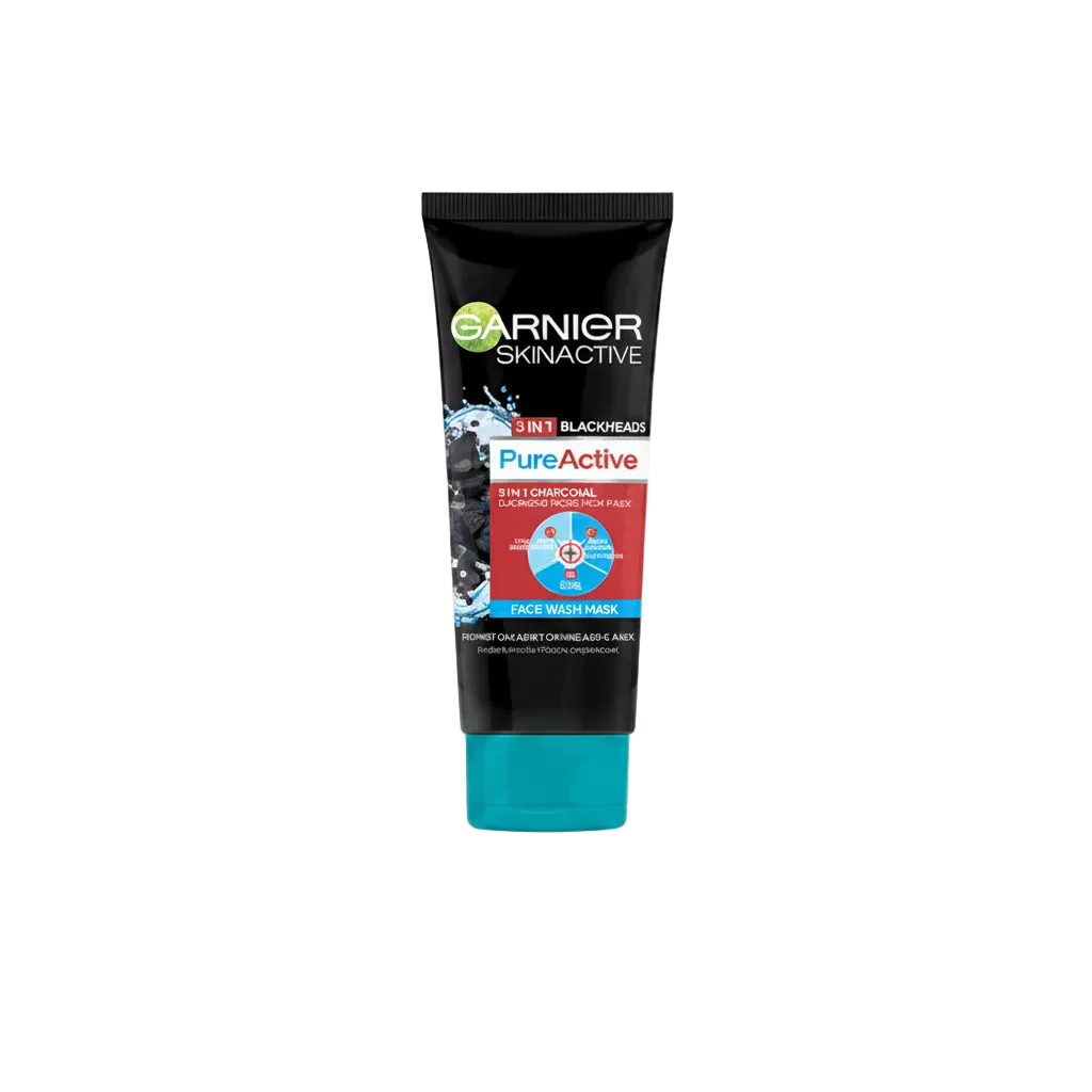 GARNIER PURE ACTIVE CHARCOAL 3IN1 FACE WASH 100ML