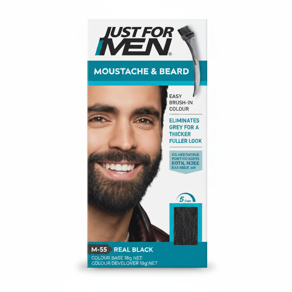 JUST FOR MEN REAL BLACK BEARD COLOR