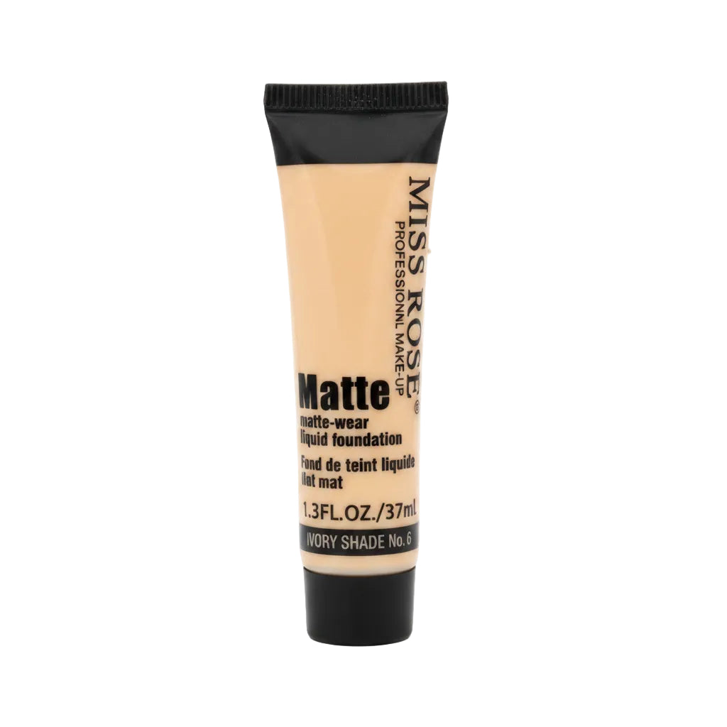 MISS ROSE LIQUID FOUNDATION MATTE IVORY 6 37ML