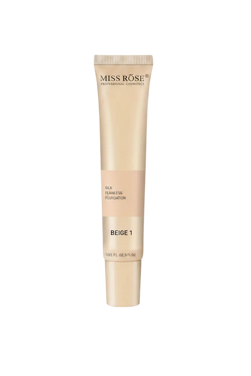 MISS ROSE SILK FLAWLESS FOUNDATION BEIGE 1