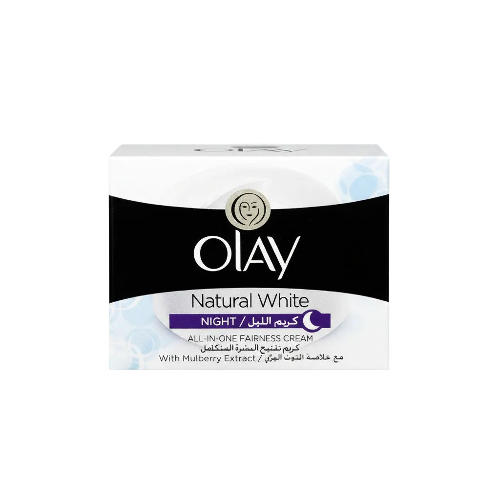 OLAY NATURAL WHITE NIGHT CREAM 50GM