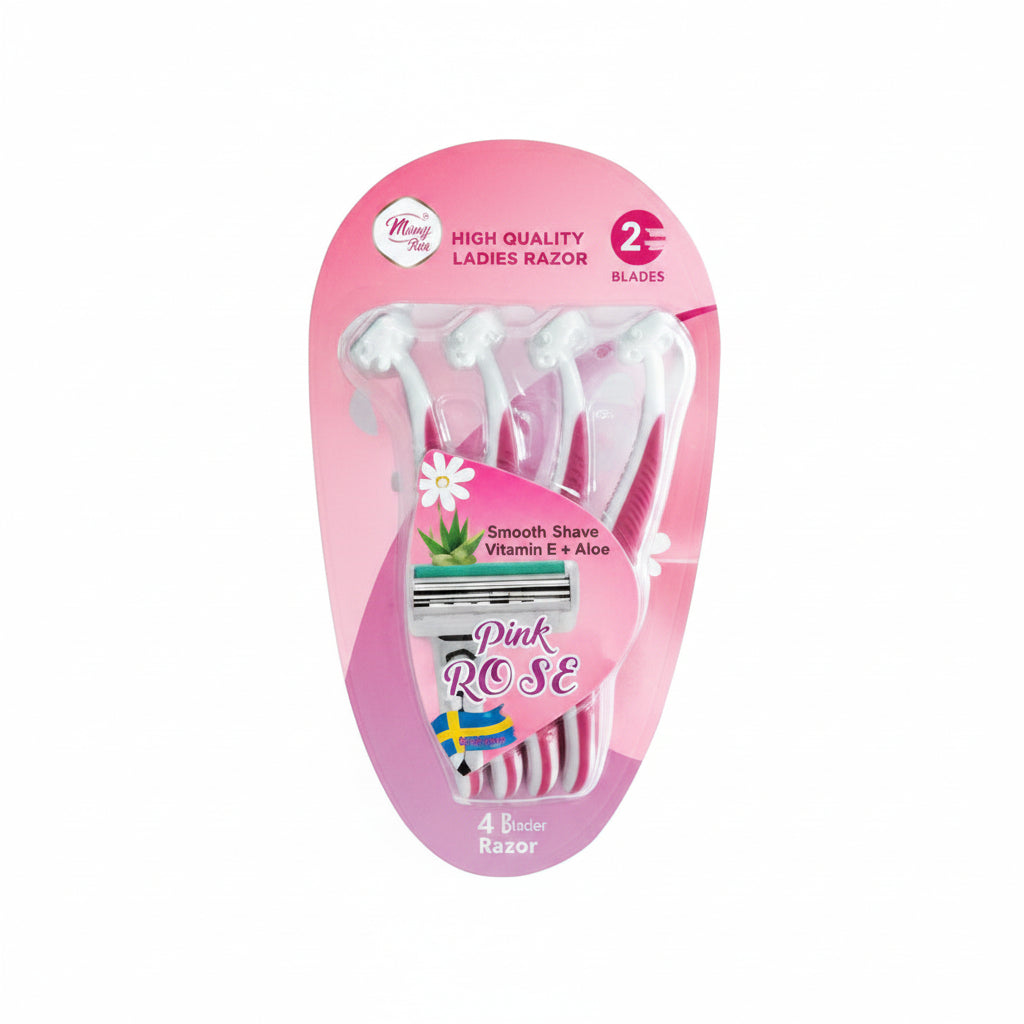 RIVAJ PINK ROSE LADY RAZOR 4 PCS 150-1